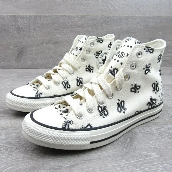 Converse Chuck Taylor All Star HI Paisley Sneakers Womens Size 8.5 NEW - Picture 4 of 16
